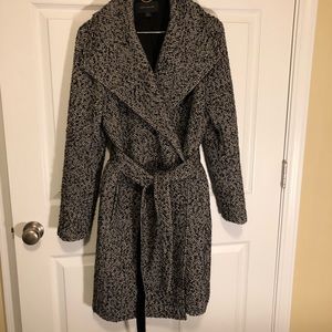 Ann Taylor herringbone wrap coat medium